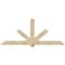 Ekena Millwork Kennewick Rough Sawn Timber Gable Bracket, Douglas Fir, 96"W x 40"H x 6"D x 6"F, 10/12 Pitch GBW096X40X0606KEN00RDF - alternate 1
